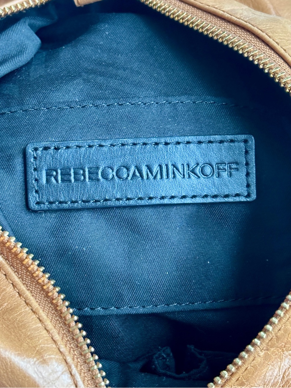 Rebecca Minkoff Cognac Mini Julian Leather Backpack Convertible Shoulder Bag - Picture 9 of 14